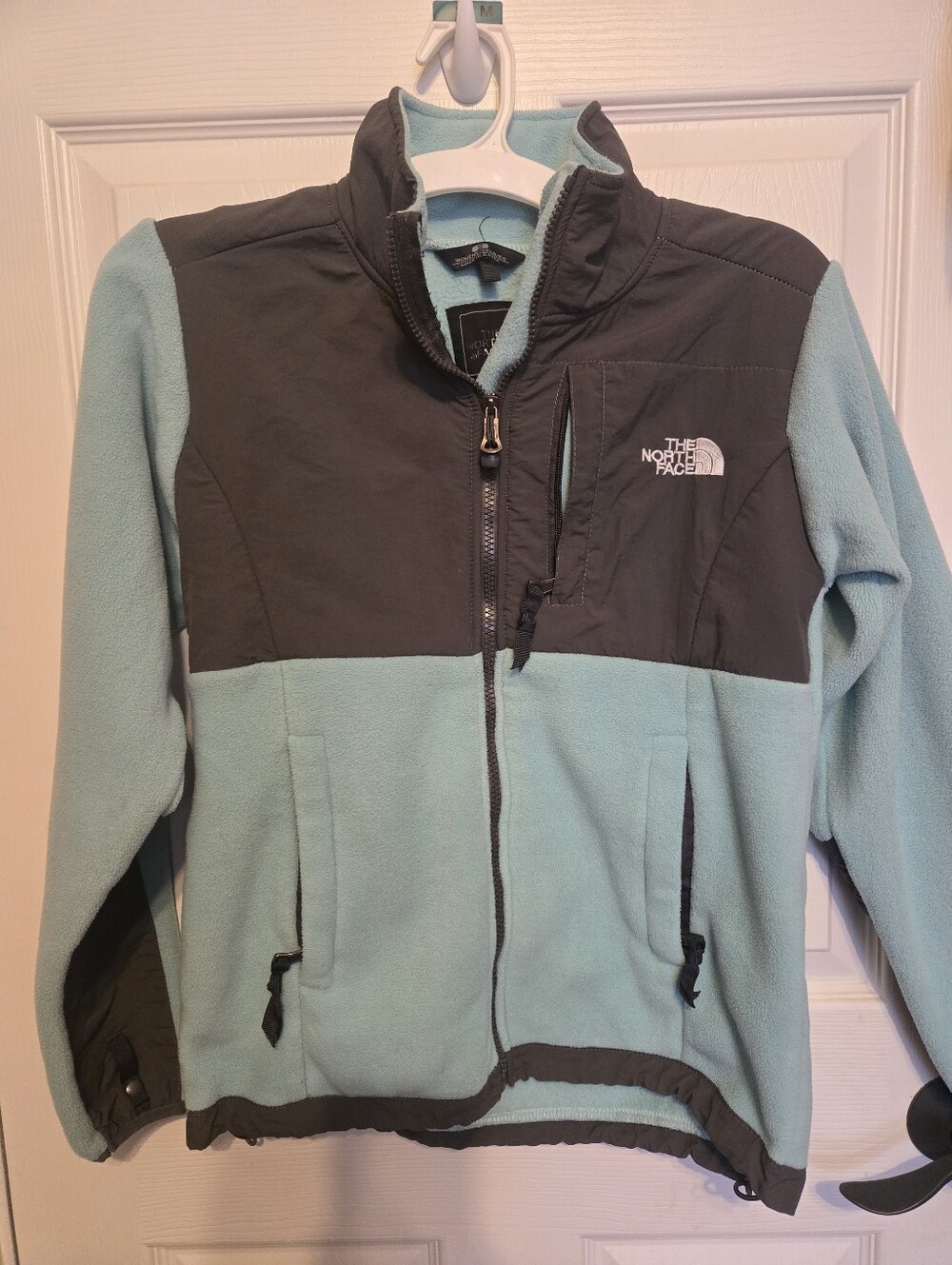 The North Face Two-Tone Light Blue & Charcoal Fleece Jacket